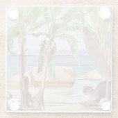 Bananen und Steine in Paqueta, Brasilien, Glasuntersetzer (Rückseite)