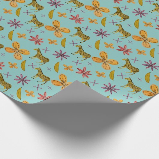 Bananen und Zebras Geschenkpapier (Ecke)