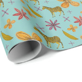 Bananen und Zebras Geschenkpapier (Rolleneckpunkt)