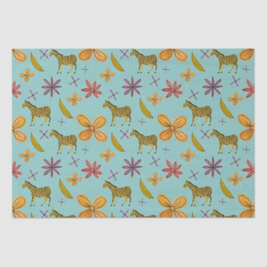 Bananen und Zebras Seidenpapier (Vorderseite)