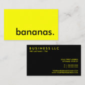 Bananen. Visitenkarte (Vorne/Hinten)