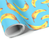 Bananen Wasserfarbmuster Geschenkpapier (Rolleneckpunkt)