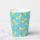 Bananen Wasserfarbmuster Pappbecher (Rechts)