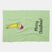 Bananen-Weihnachtsmannmütze-zujubelnder Handtuch (Horizontal)
