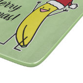 Bananen-Weihnachtsmannmütze-zujubelnder Schneidebrett (Ecke)