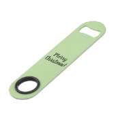 Bananen-Weihnachtsmannmütze-zujubelnder Speedflaschenöffner (Rückseite Schrägansicht)