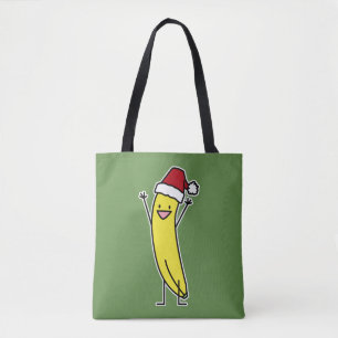 Bananen-Weihnachtsmannmütze-zujubelnder Tasche