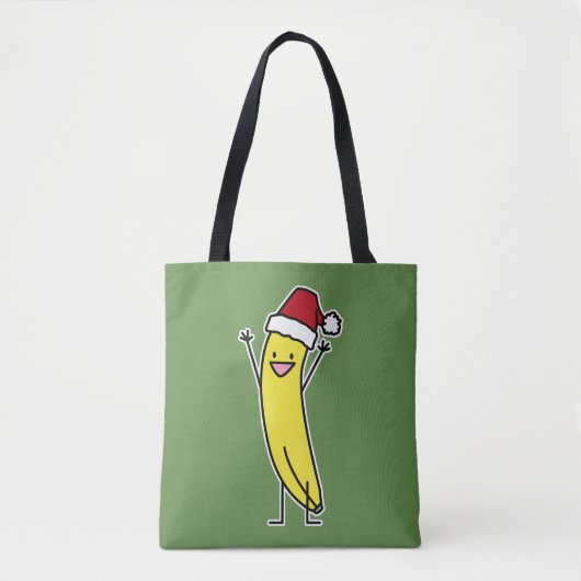 Bananen-Weihnachtsmannmütze-zujubelnder Tasche (Vorderseite)