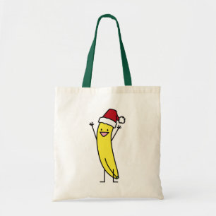 Bananen-Weihnachtsmannmütze-zujubelnder Tragetasche