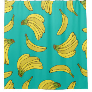 Bananen zeichnen ein nahtloses Muster. Skettelust Duschvorhang