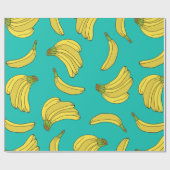 Bananen zeichnen ein nahtloses Muster. Skettelust Geschenkpapier (Flach)