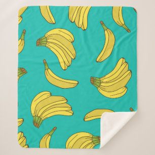 Bananen zeichnen ein nahtloses Muster. Skettelust Sherpadecke