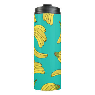 Bananen zeichnen ein nahtloses Muster. Skettelust Thermosbecher