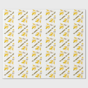 Bananen Zitat Geschenkpapier