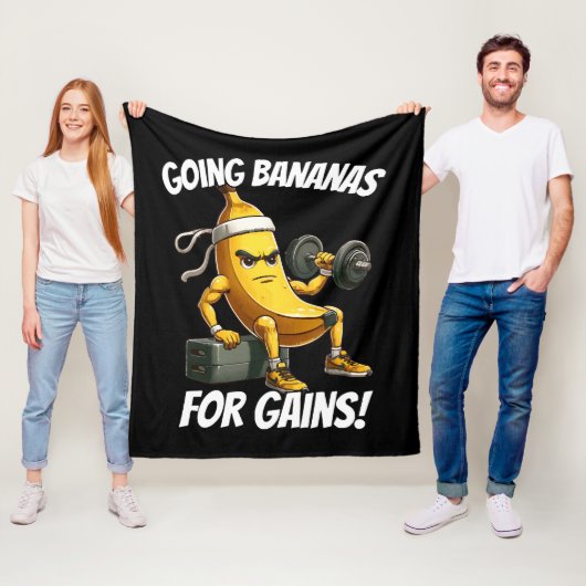 Bananenarbeit Fleecedecke (Beispiel)