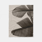 Bananenbaum-Blätter in Sepia Fleecedecke (Vorderseite)