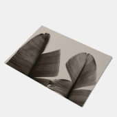 Bananenbaum-Blätter in Sepia Fußmatte (Schrägansicht)