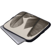 Bananenbaum-Blätter in Sepia Laptopschutzhülle (Vorne Knopf)