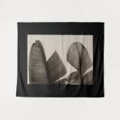 Bananenbaum-Blätter in Sepia Wandteppich (Vorderseite (Horizontal))