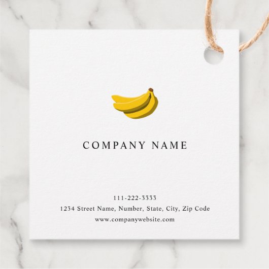 Bananenbild Geschenkanhänger (Rückseite)