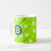 Bananenblätter und Blume, grün, botanisch Kaffeetasse (Vorderseite Links)