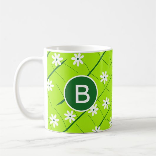 Bananenblätter und Blume, grün, botanisch Kaffeetasse (Links)
