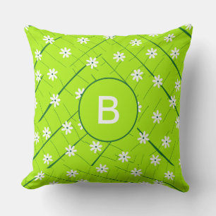 Bananenblätter und Blume, grün, botanisch Kissen