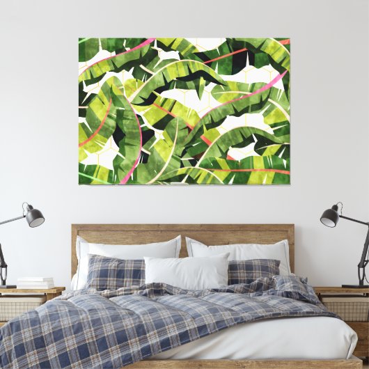 Bananenblättersalat mit Knoblauchstopfen Leinwanddruck (Insitu (Schlafzimmer))