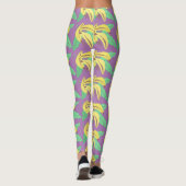 Bananenbounch Gelbes Muster Violet Legierung Leggings (Rückseite)