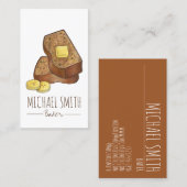 Bananenbrot Backwaren Backwaren Koch Bäckerei Fein Visitenkarte (Vorne/Hinten)