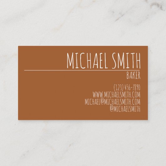 Bananenbrot Backwaren Backwaren Koch Bäckerei Fein Visitenkarte (Rückseite)