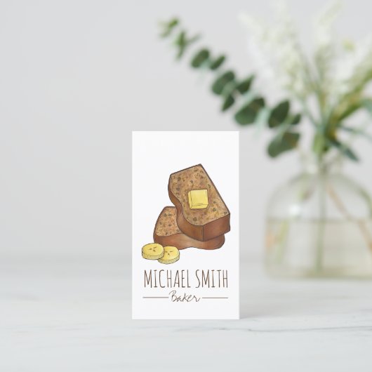 Bananenbrot Backwaren Backwaren Koch Bäckerei Fein Visitenkarte (Stehend Vorderseite)