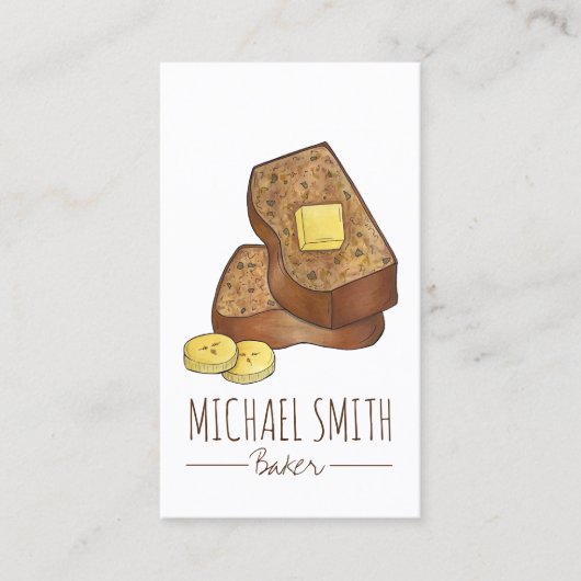 Bananenbrot Backwaren Backwaren Koch Bäckerei Fein Visitenkarte (Vorderseite)