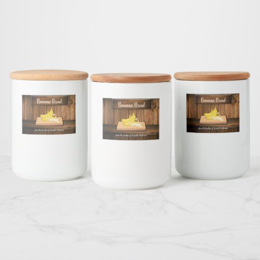 Bananenbrot-Etikett 3"x2" Lebensmitteletikett (Flaschen)