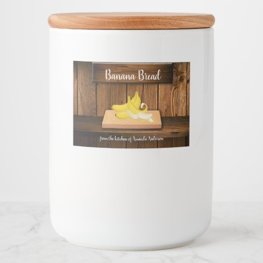 Bananenbrot-Etikett 3"x2" Lebensmitteletikett (Vorderseite)