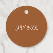 Bananenbrot, hausgemacht, mit Bäckerei gebacken Geschenkanhänger (Rückseite)