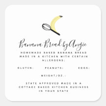 Bananenbrot-Logo für hausgemachte Lebensmittelgesc