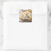 Bananencreme-Pie Quadratischer Aufkleber (Tasche)