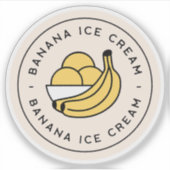 Bananeneis ästhetisch süß aufkleber (Vorderseite)
