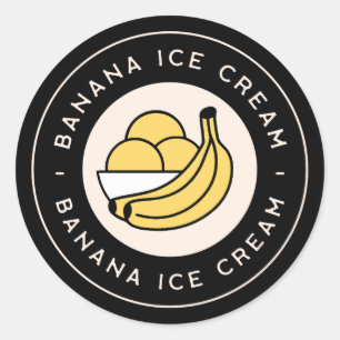Bananeneis-Geschmack Runder Aufkleber