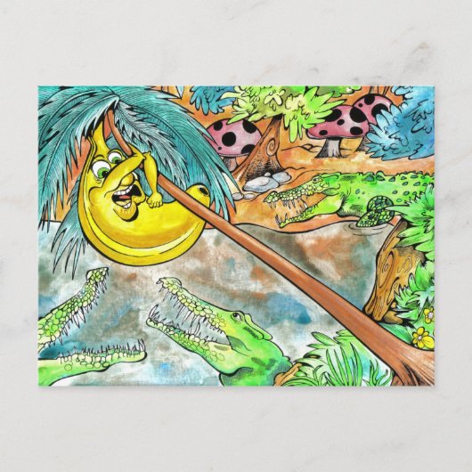 Bananenessen Postkarte (Vorderseite)