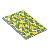 Bananenfrüchte Blätter tropisches Muster Notizblock (Rechte Seite)