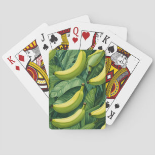 Bananenfrüchte und Blätter Tropisches Flair Spielkarten