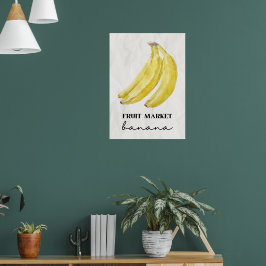 Bananenfruchtmarkt Poster