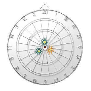 Bananengelb, dunkelblau grün, dekorativ dartscheibe