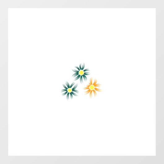 Bananengelb, dunkelblau grün, dekorativ fensteraufkleber (Blatt)