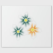 Bananengelb, dunkelblau grün, dekorativ geschenkpapier (Flach)