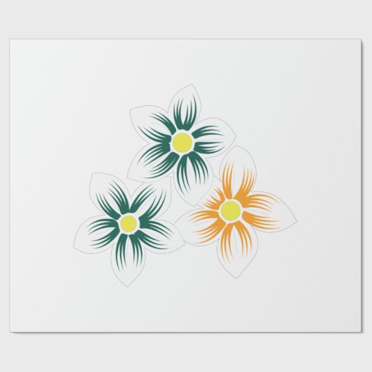 Bananengelb, dunkelblau grün, dekorativ geschenkpapier (Flach)