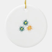 Bananengelb, dunkelblau grün, dekorativ keramik ornament (Hinten)