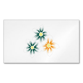 Bananengelb, dunkelblau grün, dekorativ magnetische visitenkarte